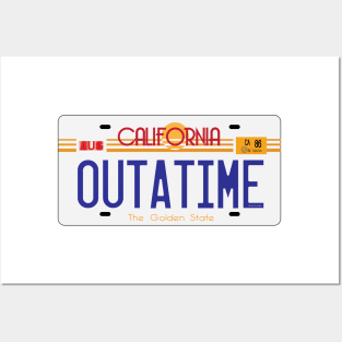 OUTATIME License Plate Posters and Art